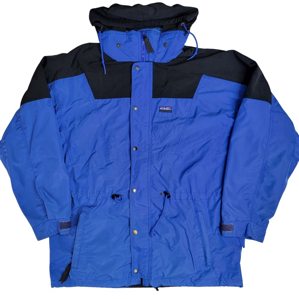 White Sierra Large Vintage 90s Colorblock Hooded Mountain Parka Jacket